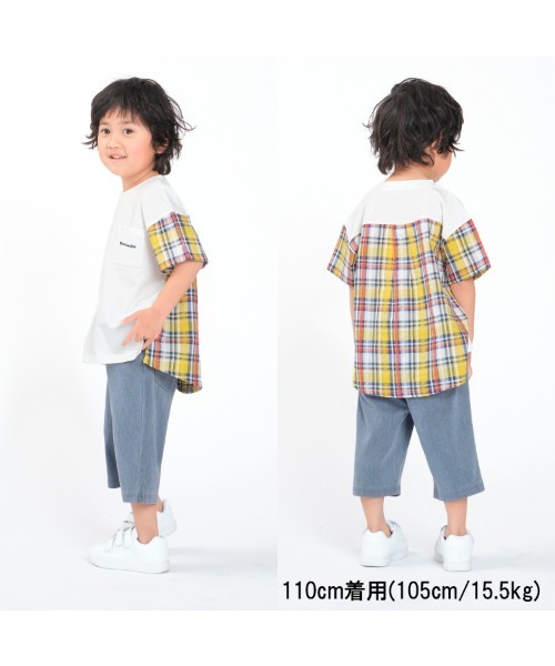 Moujonjon(ムージョンジョン)の「ウエストリブデニムニット6分丈ハーフパンツ(デニムパンツ・キッズ・ブルー/ネイビー・80/90/100/110/120/130/140)」の11枚目の写真