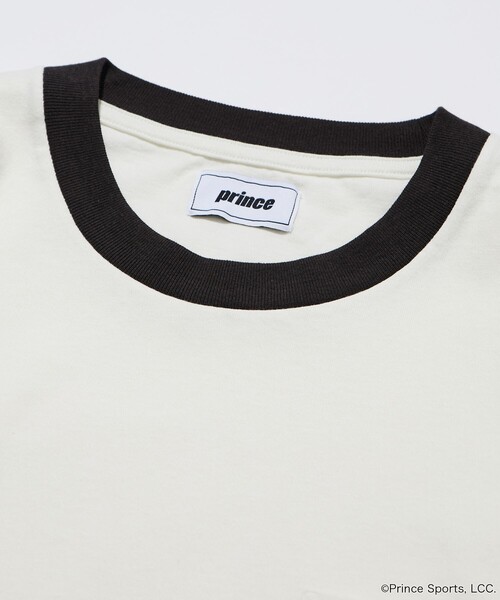 PRINCE（プリンス）の「prince/プリンス prince ワンポイントロゴ クルーネック ポケットTシャツ/リンガーデザイン（Tシャツ/カットソー・メンズ・チャコールグレー/ホワイト/ネイビー/グレー/オフホワイト/グリーン/イエロー・MEDIUM/LARGE）」の9枚目の写真