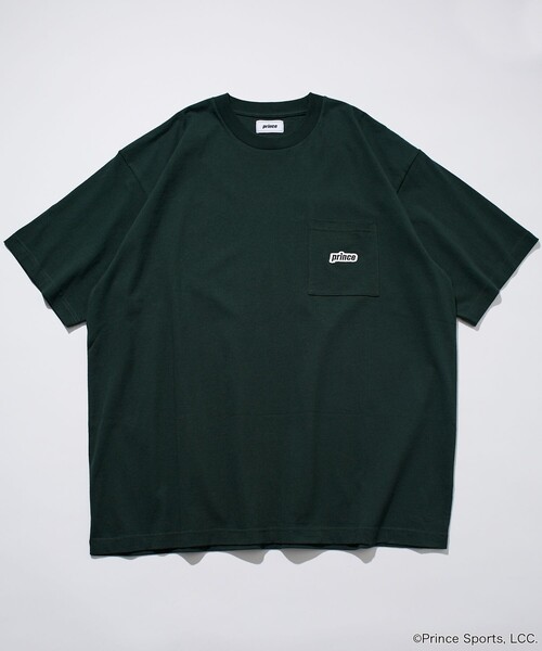 PRINCE（プリンス）の「prince/プリンス prince ワンポイントロゴ クルーネック ポケットTシャツ/リンガーデザイン（Tシャツ/カットソー・メンズ・チャコールグレー/ホワイト/ネイビー/グレー/オフホワイト/グリーン/イエロー・MEDIUM/LARGE）」の14枚目の写真