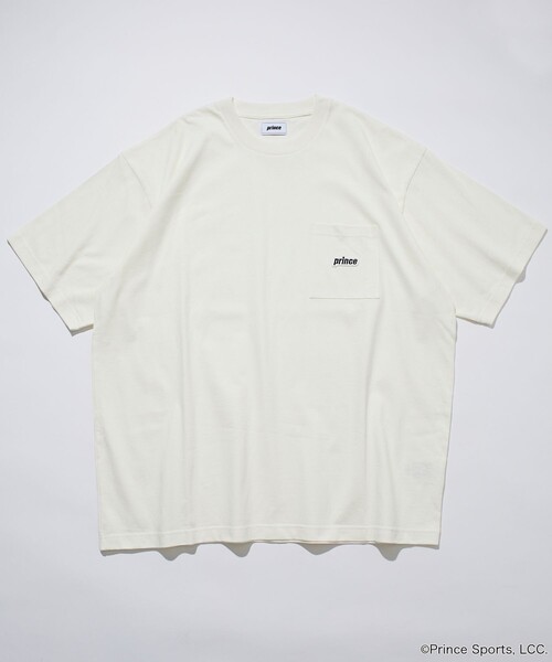 PRINCE（プリンス）の「prince/プリンス prince ワンポイントロゴ クルーネック ポケットTシャツ/リンガーデザイン（Tシャツ/カットソー・メンズ・チャコールグレー/ホワイト/ネイビー/グレー/オフホワイト/グリーン/イエロー・MEDIUM/LARGE）」の17枚目の写真
