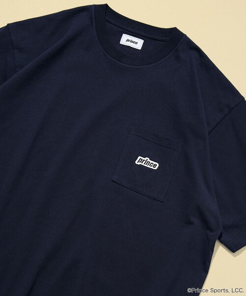 PRINCE（プリンス）の「prince/プリンス prince ワンポイントロゴ クルーネック ポケットTシャツ/リンガーデザイン（Tシャツ/カットソー・メンズ・チャコールグレー/ホワイト/ネイビー/グレー/オフホワイト/グリーン/イエロー・MEDIUM/LARGE）」の18枚目の写真