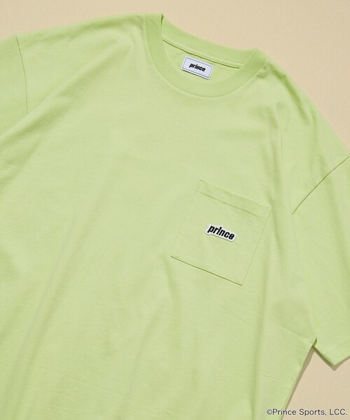 PRINCE（プリンス）の「prince/プリンス prince ワンポイントロゴ クルーネック ポケットTシャツ/リンガーデザイン（Tシャツ/カットソー・メンズ・チャコールグレー/ホワイト/ネイビー/グレー/オフホワイト/グリーン/イエロー・MEDIUM/LARGE）」の19枚目の写真
