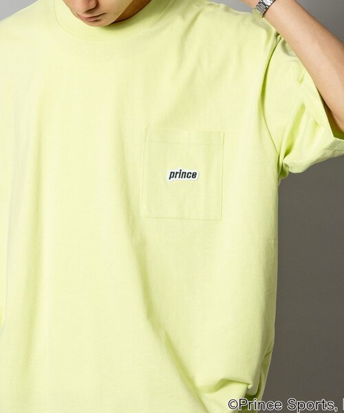PRINCE（プリンス）の「prince/プリンス prince ワンポイントロゴ クルーネック ポケットTシャツ/リンガーデザイン（Tシャツ/カットソー・メンズ・チャコールグレー/ホワイト/ネイビー/グレー/オフホワイト/グリーン/イエロー・MEDIUM/LARGE）」の21枚目の写真