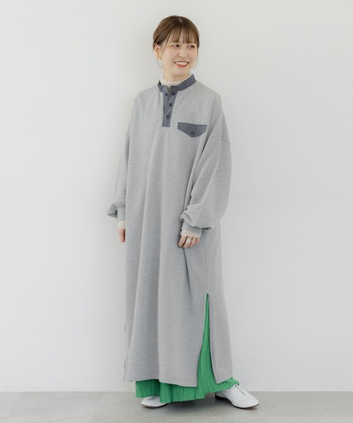 studio CLIP（スタディオクリップ）の「《人気スタッフmoezoコラボ》スウェットカジュアルワンピース（ワンピース・レディース・ピンク/ブルー/グレー・FREE）」の5枚目の写真