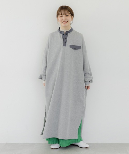 studio CLIP（スタディオクリップ）の「《人気スタッフmoezoコラボ》スウェットカジュアルワンピース（ワンピース・レディース・ピンク/ブルー/グレー・FREE）」の6枚目の写真