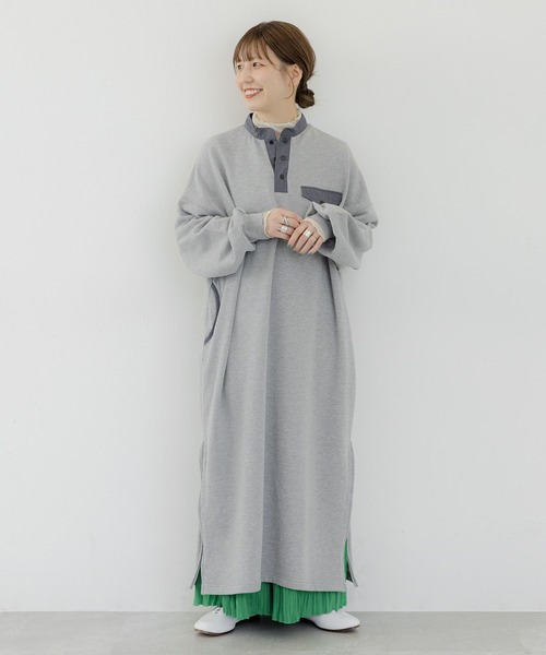 studio CLIP（スタディオクリップ）の「《人気スタッフmoezoコラボ》スウェットカジュアルワンピース（ワンピース・レディース・ピンク/ブルー/グレー・FREE）」の7枚目の写真