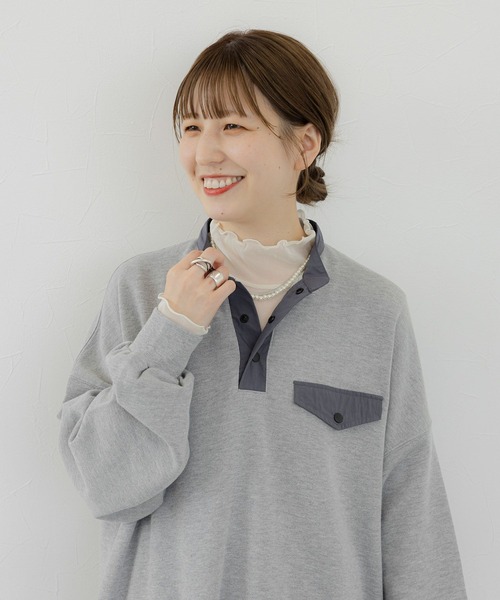 studio CLIP（スタディオクリップ）の「《人気スタッフmoezoコラボ》スウェットカジュアルワンピース（ワンピース・レディース・ピンク/ブルー/グレー・FREE）」の9枚目の写真