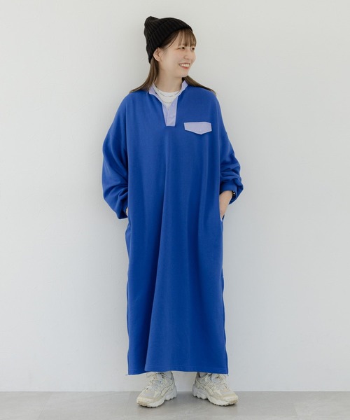 studio CLIP（スタディオクリップ）の「《人気スタッフmoezoコラボ》スウェットカジュアルワンピース（ワンピース・レディース・ピンク/ブルー/グレー・FREE）」の11枚目の写真