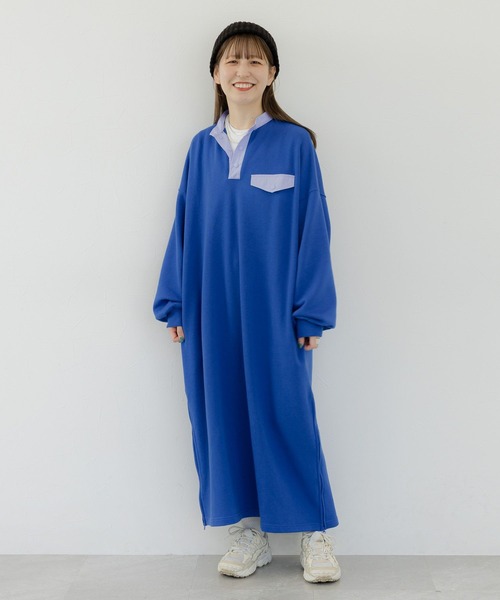 studio CLIP（スタディオクリップ）の「《人気スタッフmoezoコラボ》スウェットカジュアルワンピース（ワンピース・レディース・ピンク/ブルー/グレー・FREE）」の13枚目の写真