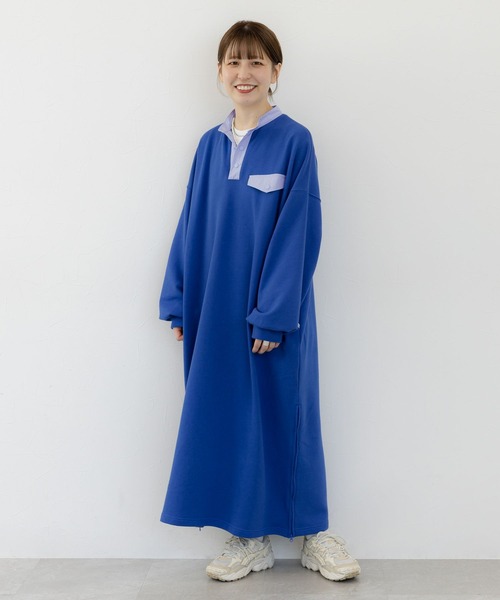 studio CLIP（スタディオクリップ）の「《人気スタッフmoezoコラボ》スウェットカジュアルワンピース（ワンピース・レディース・ピンク/ブルー/グレー・FREE）」の17枚目の写真