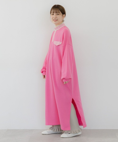 studio CLIP（スタディオクリップ）の「《人気スタッフmoezoコラボ》スウェットカジュアルワンピース（ワンピース・レディース・ピンク/ブルー/グレー・FREE）」の19枚目の写真