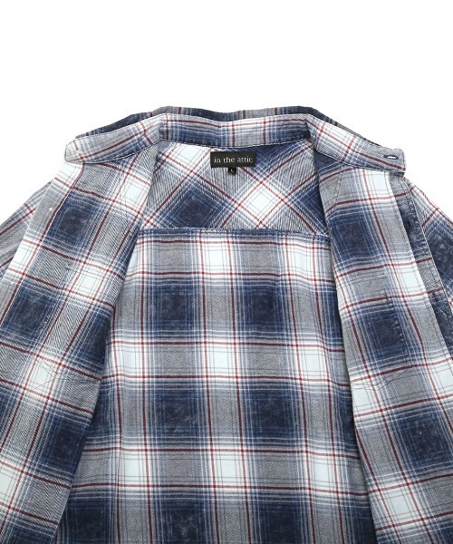 LUXSTYLE（ラグスタイル）の「インディゴチェック長袖シャツ（シャツ/ブラウス・メンズ・レッド/インディゴブルー・M/XL/L）」の14枚目の写真