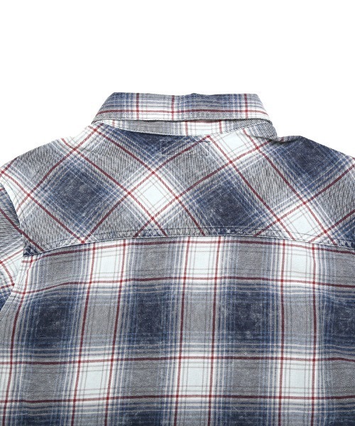 LUXSTYLE（ラグスタイル）の「インディゴチェック長袖シャツ（シャツ/ブラウス・メンズ・レッド/インディゴブルー・M/XL/L）」の15枚目の写真