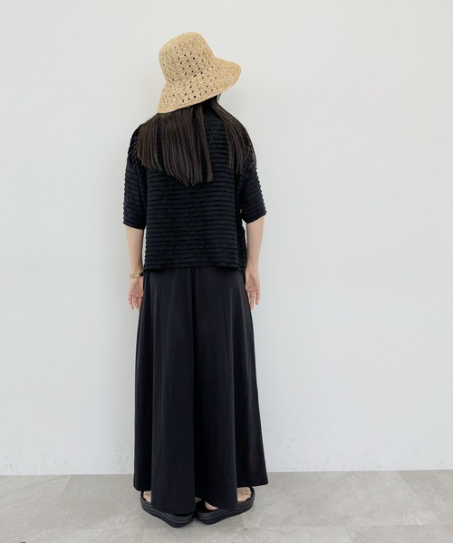 niko and...（ニコアンド）の「[MODE NORM CORE]フリフリルドッキングワンピース（ワンピース・レディース・ブルー/ブラック・LARGE/MEDIUM）」の4枚目の写真