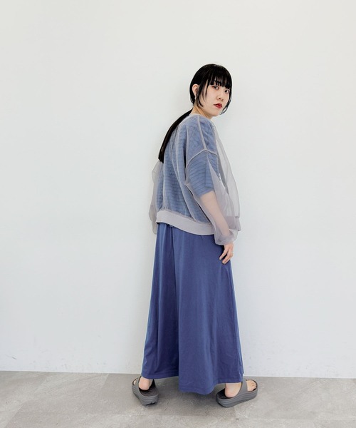 niko and...（ニコアンド）の「[MODE NORM CORE]フリフリルドッキングワンピース（ワンピース・レディース・ブルー/ブラック・LARGE/MEDIUM）」の7枚目の写真