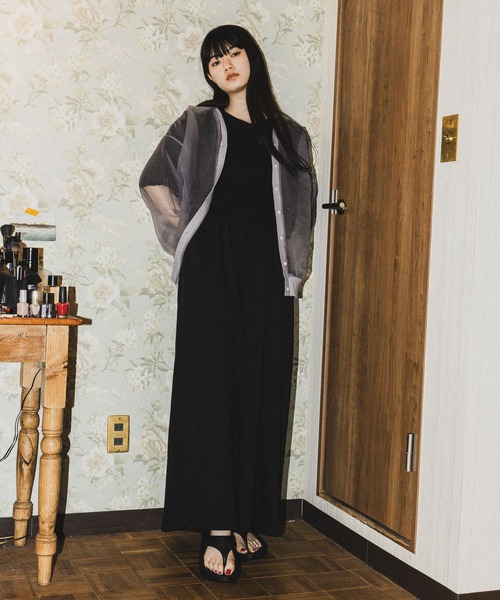 niko and...（ニコアンド）の「[MODE NORM CORE]フリフリルドッキングワンピース（ワンピース・レディース・ブルー/ブラック・LARGE/MEDIUM）」の20枚目の写真