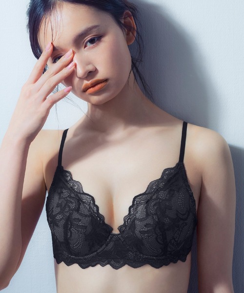 WING（ウイング）の「「ハイライトブラ」（ブラジャー・レディース・アイボリー/ブラック/ブラック系その他/ブルー/グリーン/サンドベージュ/ライトグリーン/クリーム/サーモンピンク/エンジ/グレー/オリーブ/ブラウン・E75/E70/C65/B75/B70/B65/E65/D75/D70/D65/C75/C70）」の3枚目の写真