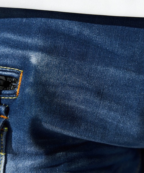 HIDEAWAYS NICOLE（ハイダウェイニコル）の「クロップドデニムカーゴパンツ（カーゴパンツ・メンズ・インディゴブルー/オフホワイト/ブルー・SMALL/MEDIUM/LARGE/X-LARGE）」の16枚目の写真