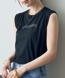 バックバーティカルロゴタンクトップ