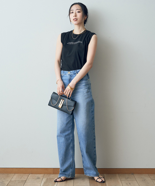 Rouge vif Anna（ルージュヴィフアンナ）の「バックバーティカルロゴタンクトップ（Tシャツ/カットソー・レディース・ホワイト/ブラック/ブルー・フリー）」の21枚目の写真