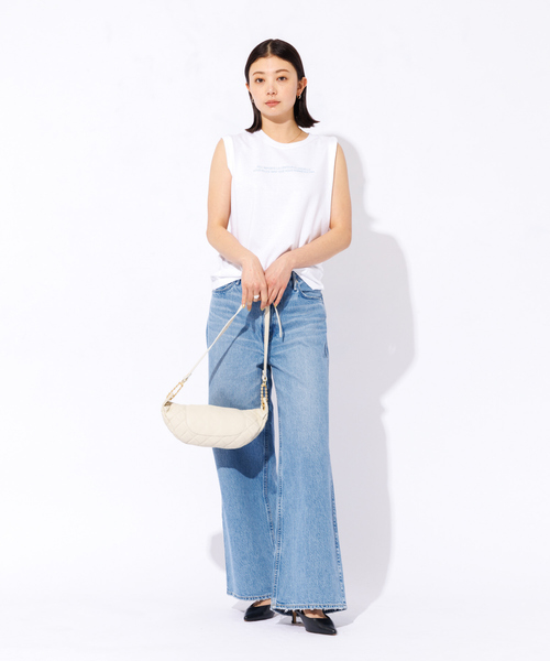 Rouge vif Anna（ルージュヴィフアンナ）の「バックバーティカルロゴタンクトップ（Tシャツ/カットソー・レディース・ホワイト/ブラック/ブルー・フリー）」の13枚目の写真