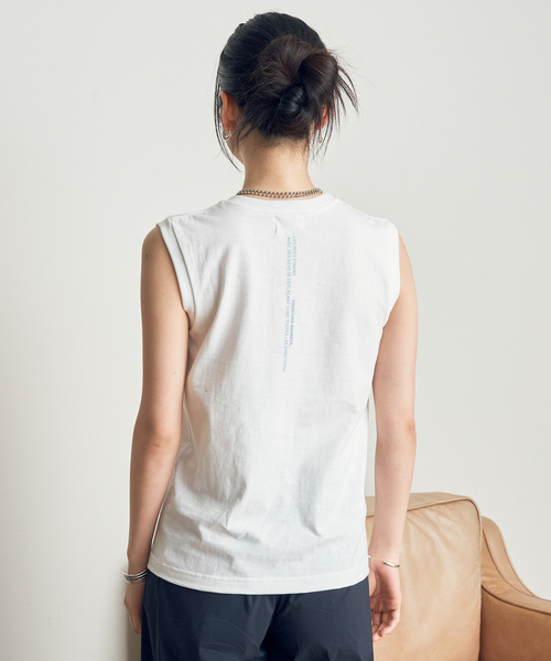 Rouge vif Anna（ルージュヴィフアンナ）の「バックバーティカルロゴタンクトップ（Tシャツ/カットソー・レディース・ホワイト/ブラック/ブルー・フリー）」の9枚目の写真