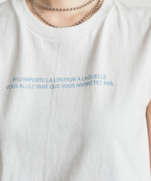 Rouge vif Anna（ルージュヴィフアンナ）の「バックバーティカルロゴタンクトップ（Tシャツ/カットソー・レディース・ホワイト/ブラック/ブルー・フリー）」の10枚目の写真