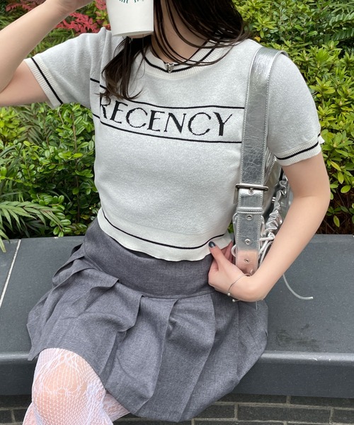 WEGO(ウィゴー)の「WEGO/デザインロゴニット(ニット/セーター・レディース・ブラック/ホワイト・FREE)」の5枚目の写真