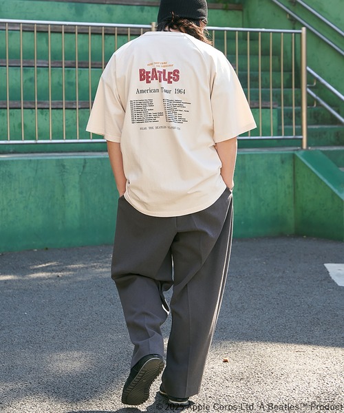 The Beatles（ザビートルズ）の「【別注】THE BEATLES ザ ビートルズ ツアーラグランTシャツ（Tシャツ/カットソー・メンズ・オフホワイト/チャコールグレー/ネイビー/その他2/その他1/ブラウン・M/LL/L）」の18枚目の写真