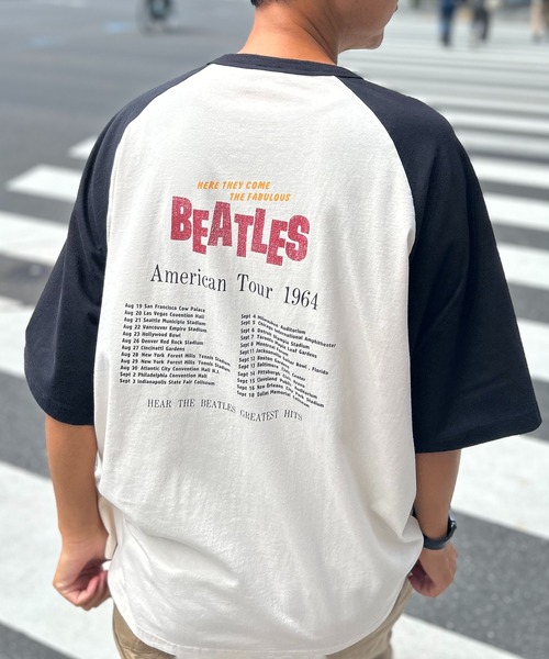 セール】【別注】THE BEATLES ザ ビートルズ ツアーラグランTシャツ（T