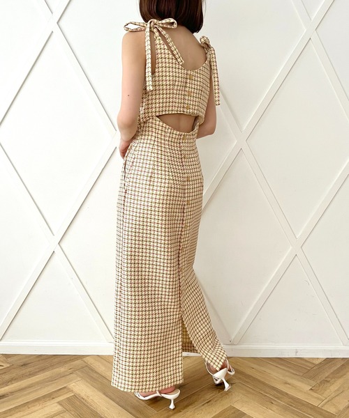 DEICY ME COUTURE ハウンドトゥースサロペットワンピース