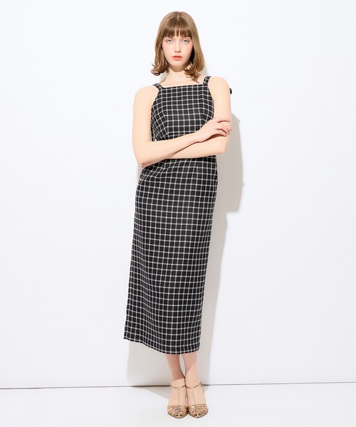 ME COUTURE(ミークチュール)の「チェックサロペワンピース(ワンピース・レディース・ピンク/ベージュ/ブラック・0/1)」の14枚目の写真