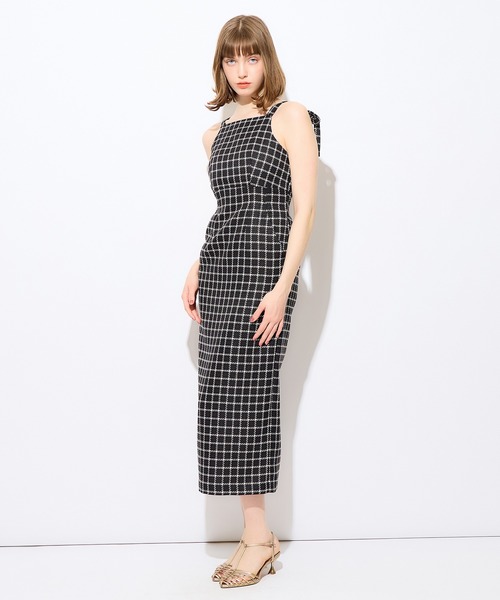 ME COUTURE(ミークチュール)の「チェックサロペワンピース(ワンピース・レディース・ピンク/ベージュ/ブラック・0/1)」の12枚目の写真