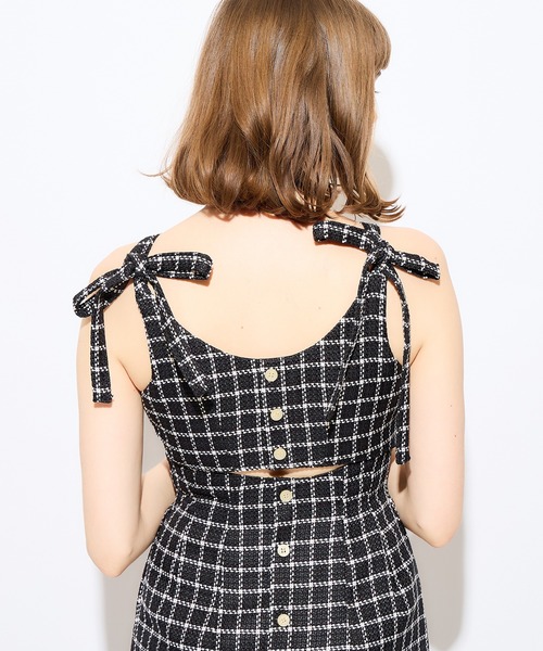 ME COUTURE(ミークチュール)の「チェックサロペワンピース(ワンピース・レディース・ピンク/ベージュ/ブラック・0/1)」の21枚目の写真