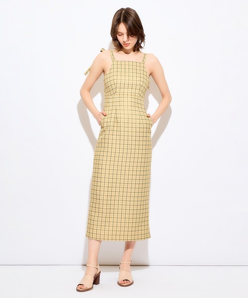 ME COUTURE(ミークチュール)の「チェックサロペワンピース(ワンピース・レディース・ピンク/ベージュ/ブラック・0/1)」の8枚目の写真