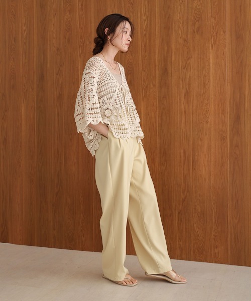 【大人気クロシェシリーズ】クロシェ半袖カーディガン