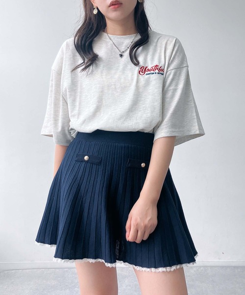 AS KNOW AS plus(アズノゥアズプラス)の「◎車バックプリント サガラ刺繍ロゴ ゆったりオーバーサイズ半袖Tシャツ(Tシャツ/カットソー・レディース・ピンク/キナリ/スミクロ/アイボリー系/ブラック系/ピンク系/ベージュ系1/ピンク系1/ブラック系1・FREE)」の10枚目の写真