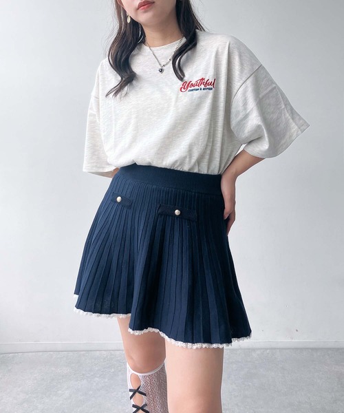 AS KNOW AS plus(アズノゥアズプラス)の「◎車バックプリント サガラ刺繍ロゴ ゆったりオーバーサイズ半袖Tシャツ(Tシャツ/カットソー・レディース・ピンク/キナリ/スミクロ/アイボリー系/ブラック系/ピンク系/ベージュ系1/ピンク系1/ブラック系1・FREE)」の12枚目の写真