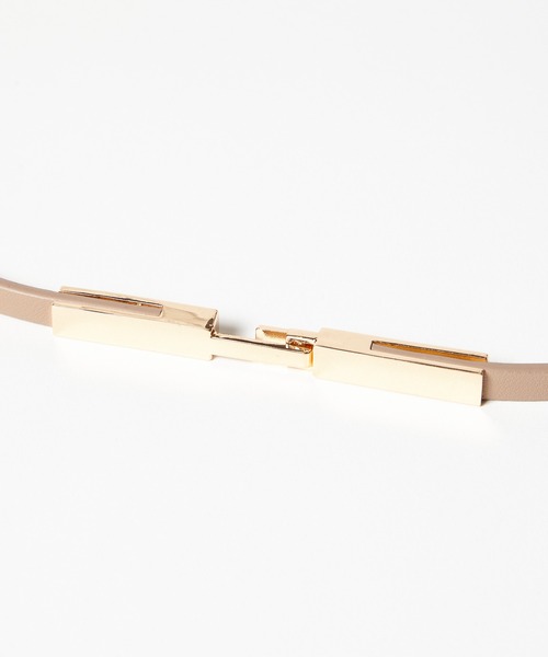 AIMER（エメ）の「フックデザイン細ベルト（ベルト・レディース・グレー/ベージュ・FREE）」の4枚目の写真