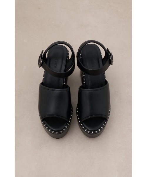 AZUL by moussy(アズールバイマウジー)の「リムステッチプラットフォームサンダル(サンダル・レディース・クリア/ブラック・MEDIUM/LL/LARGE/SMALL)」の7枚目の写真