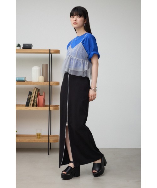 AZUL by moussy(アズールバイマウジー)の「リムステッチプラットフォームサンダル(サンダル・レディース・クリア/ブラック・MEDIUM/LL/LARGE/SMALL)」の4枚目の写真