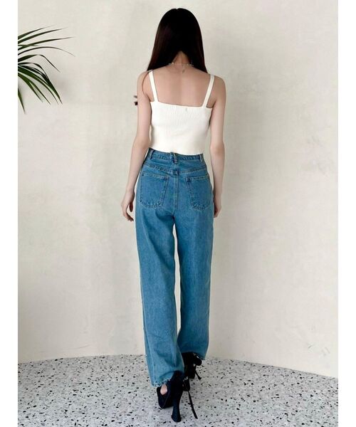 EATME（イートミー）の「ストーン付きデニムパンツ（デニムパンツ・レディース・ライトブルー/ブラック・SMALL/MEDIUM）」の5枚目の写真