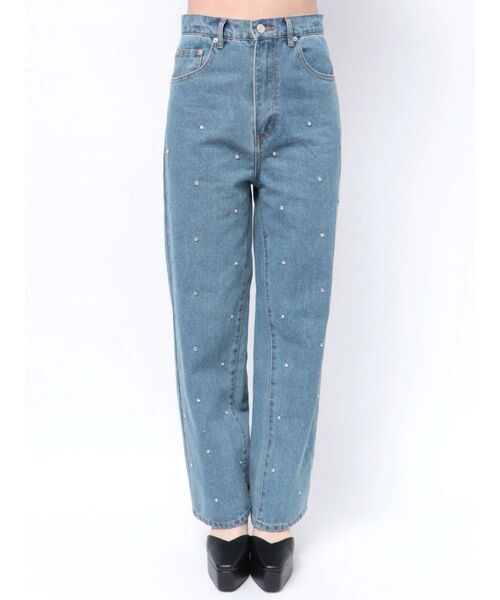 EATME（イートミー）の「ストーン付きデニムパンツ（デニムパンツ・レディース・ライトブルー/ブラック・SMALL/MEDIUM）」の15枚目の写真