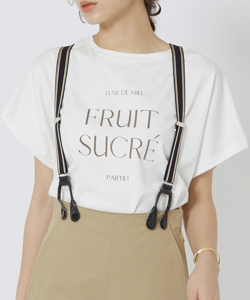 Rouge vif（ルージュヴィフ）の「【一部店舗限定】シルケット天竺フレンチスリーブTシャツ（Tシャツ/カットソー・レディース・チャコールグレー/ブラック・フリー）」の2枚目の写真