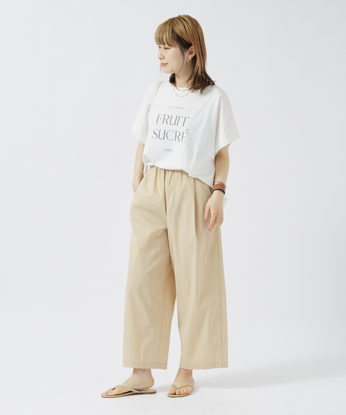 Rouge vif（ルージュヴィフ）の「【一部店舗限定】シルケット天竺フレンチスリーブTシャツ（Tシャツ/カットソー・レディース・チャコールグレー/ブラック・フリー）」の21枚目の写真