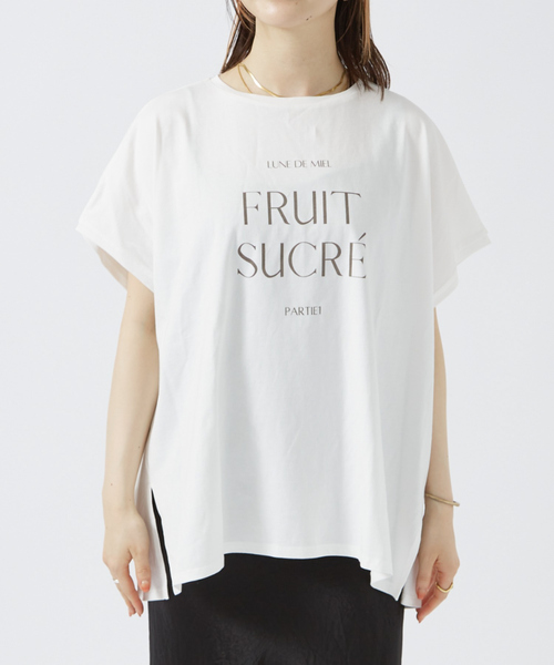 Rouge vif（ルージュヴィフ）の「【一部店舗限定】シルケット天竺フレンチスリーブTシャツ（Tシャツ/カットソー・レディース・チャコールグレー/ブラック・フリー）」の19枚目の写真