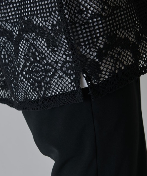 Lui's（ルイス）の「クロシェ編み半袖ZIPシャツブルゾン（シャツ/ブラウス・メンズ・ブラック/キナリ・S/M）」の20枚目の写真