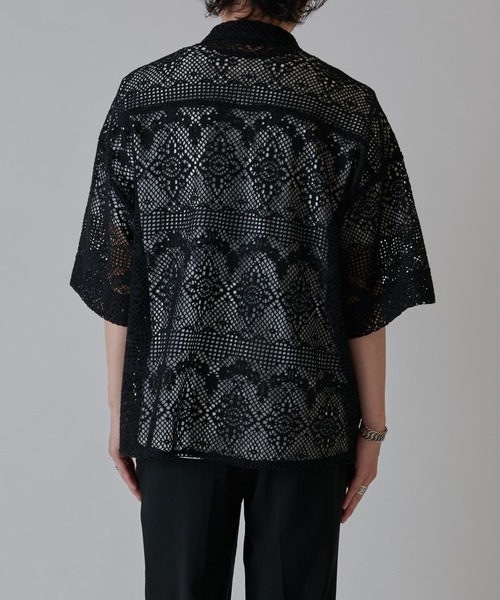 Lui's（ルイス）の「クロシェ編み半袖ZIPシャツブルゾン（シャツ/ブラウス・メンズ・ブラック/キナリ・S/M）」の18枚目の写真