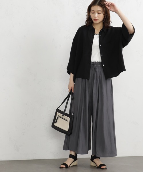 FOUND GOOD（ファウンドグッド）の「サラツヤフレアワイドP2（その他パンツ・レディース・ブルー系/グレー系1/グレー系8/グレー系/パープル系/アイボリー・S/M/L）」の16枚目の写真