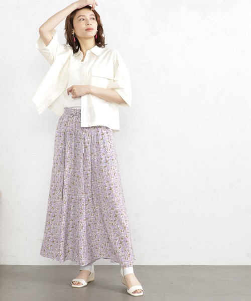 FOUND GOOD（ファウンドグッド）の「サラツヤフレアワイドP2（その他パンツ・レディース・ブルー系/グレー系1/グレー系8/グレー系/パープル系/アイボリー・S/M/L）」の7枚目の写真